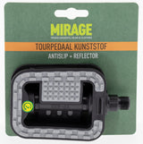 Mirage Tourpedaal Kunststof Antislip Zwart Grijs Kaart