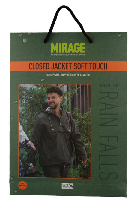 Veste fermée des précipitations miratives - Taille L - Fabriqué à partir de polyester Soft Touch - Earl Grey