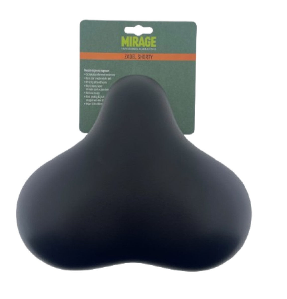 Mirage selle tour confort avec suspension shorty, noir