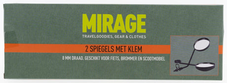 Mirage Mirror Ensemble avec pince 8 mm universel