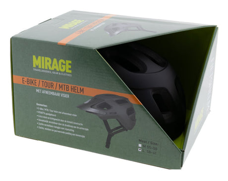 Mirage tour mtb helm 55-58cm, nta, mat zwart
