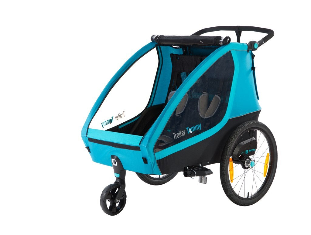 Mirage Tommy Children's Bike Cart - Cadre en aluminium, Wielvering, 3-point Gordel, Blue, 2021