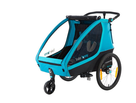Mirage Tommy Children's Bike Cart - Cadre en aluminium, Wielvering, 3-point Gordel, Blue, 2021