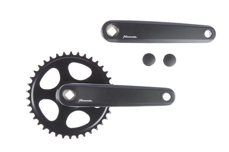 Pédalier Miranda delta 1r jis 42t bcd104, q:8, noir