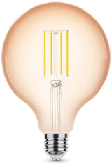 Modee Globe LED G125 E27 4-28W 1800K Filament Ambre Intensité Variable - LED7490