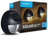 Modee Applique solaire LED 8cm lot de 2 pièces blanc chaud - 5099160