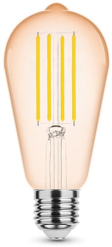 Modee LED ST64 E27 4-28W 1800K Filament Ambre Intensité Variable - LED7470