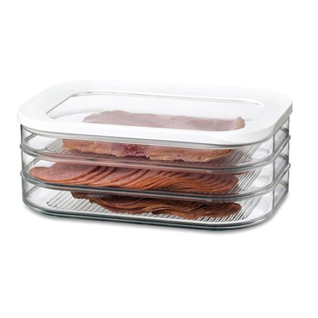 Boîte à viande Mepal modula - 550 ml 3 couches - boîte de produits frais - blanc