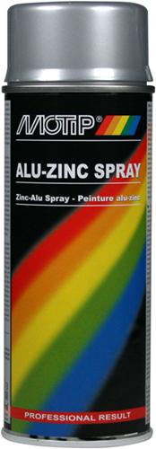 Bombe aérosol Motip 400ml spray aluminium zinc