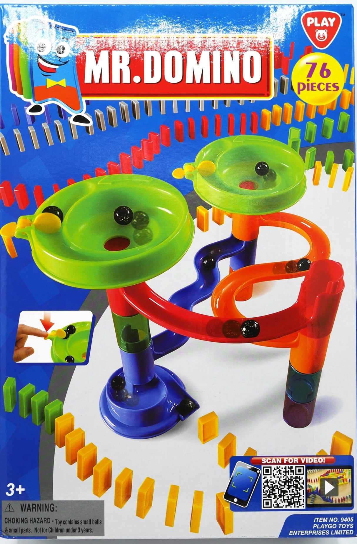 Playgo - jeu de billes et de dominos en 1 set