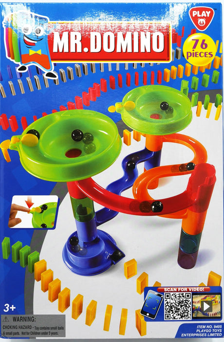 Playgo - jeu de billes et de dominos en 1 set