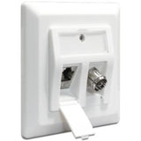 Dellock Keystone Wall Outlet 2 Port