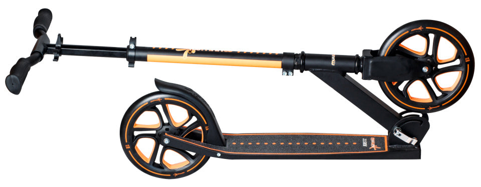 Muuwmi Trottinette Enfant 2 Roues Pliable Frein à Pied Noir Orange