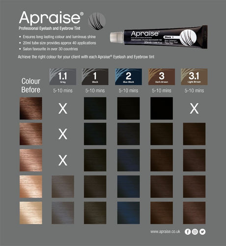 Teinture pour cils Apraise gris no. 1.1