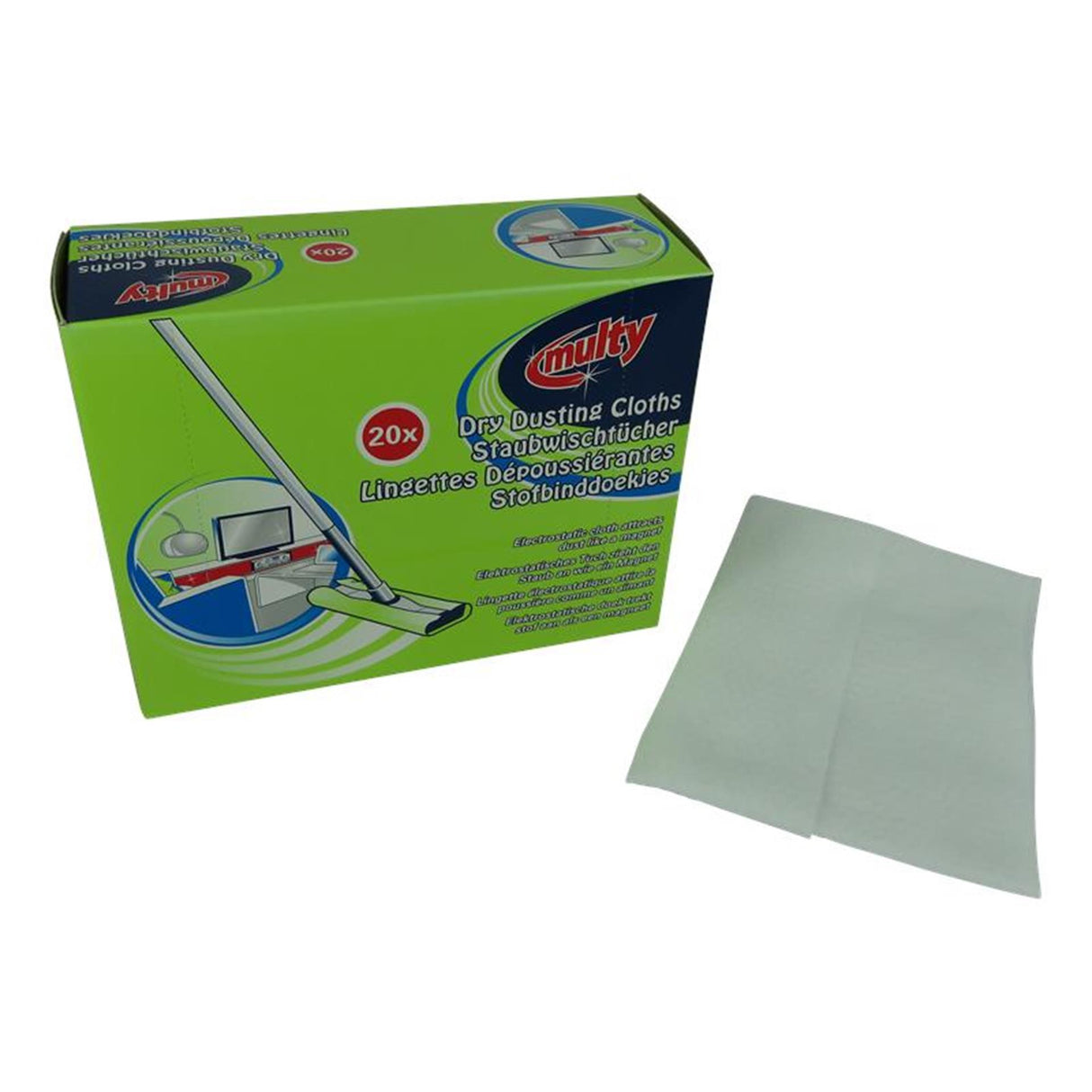 Chiffons anti-poussière Multy statiques, boîte de 20 pièces