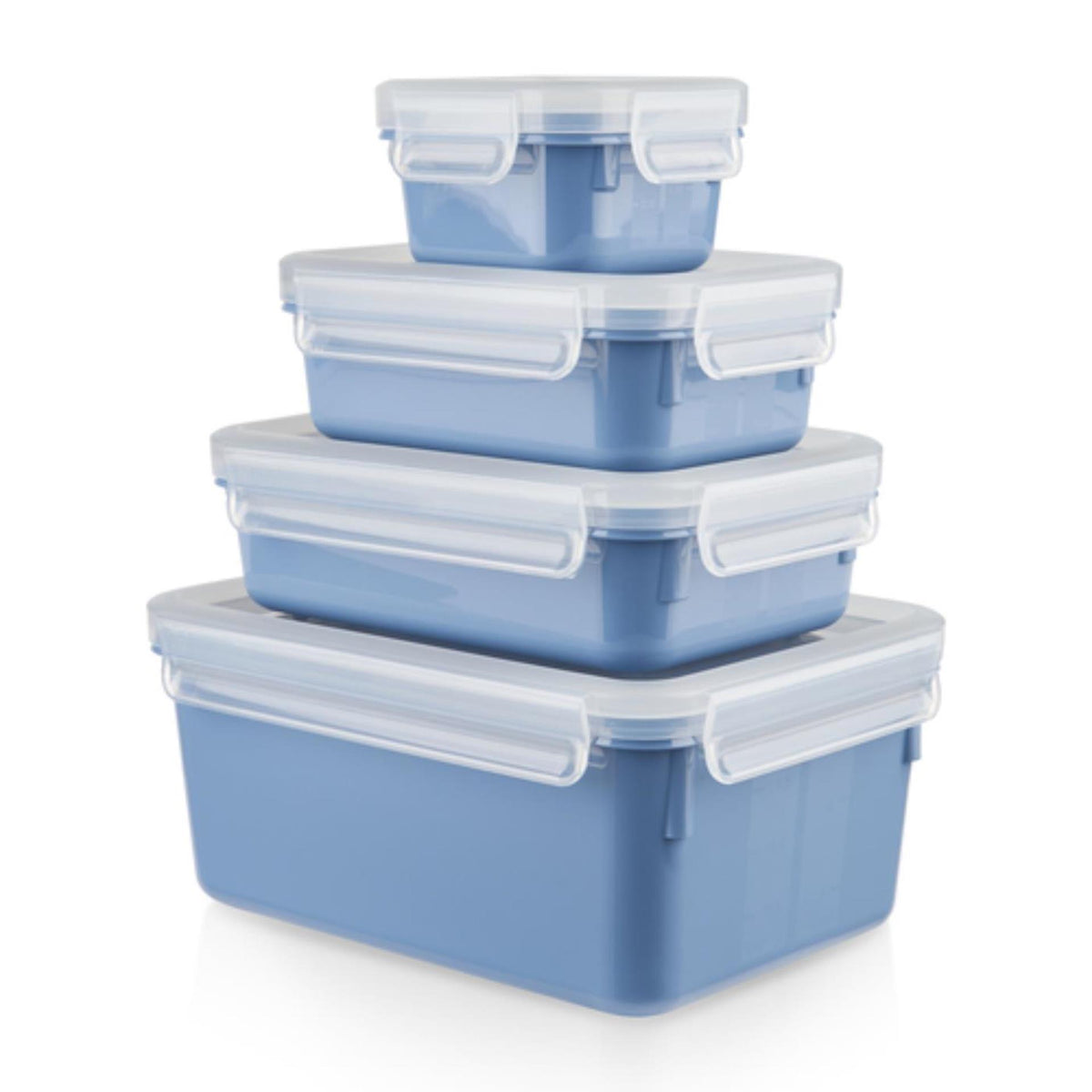 Tefal masterseal color coffret de rangement 4 pièces bleu (0,2l, 0,55l, 0,8l, 2,2l)