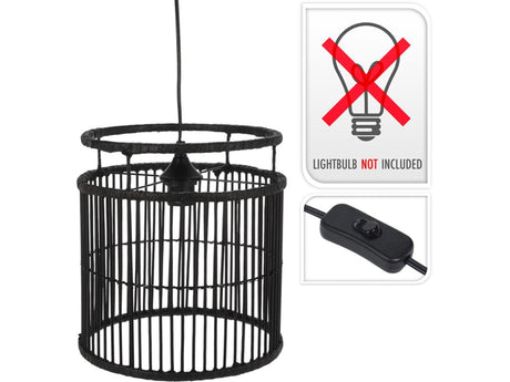 Lampe suspendue de style maison 28x28x30cm noire