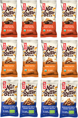 Barre remplie de beurre de noix Clif Bar, boîte de 12 pièces mélangées