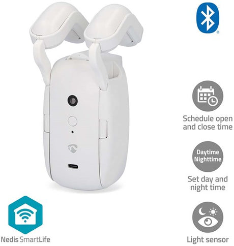 Robot de rideau Nedis smartlife | tige | rideaux | alimenté par batterie alimenté par USB | 4000mah | Bluetooth® | blanc - btmc10wt1pc