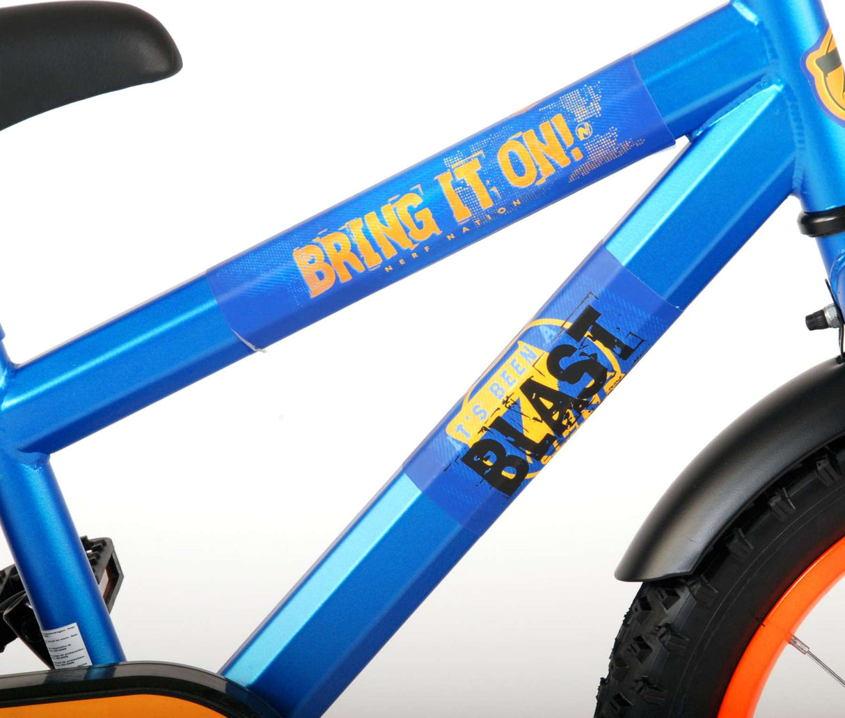 Nerf Children's Bicycle - Boys - 16 pouces - Satin Bleu