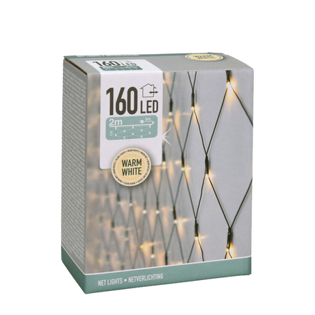 Filet d'éclairage home stylisme 160l blanc chaud extérieur