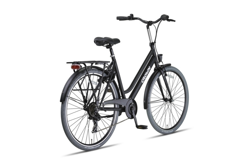 Crown New York 28 pouces 53 cm dames 7V V-freins Mat Zwart