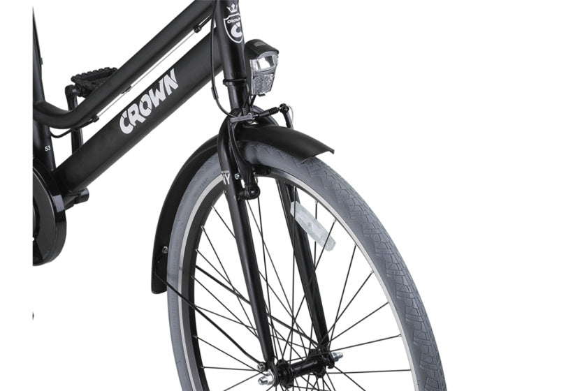 Crown New York 28 pouces 53 cm dames 7V V-freins Mat Zwart