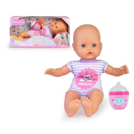 Poupée bébé Famosa nenuco au corps violet doux, d'environ 32 cm de haut