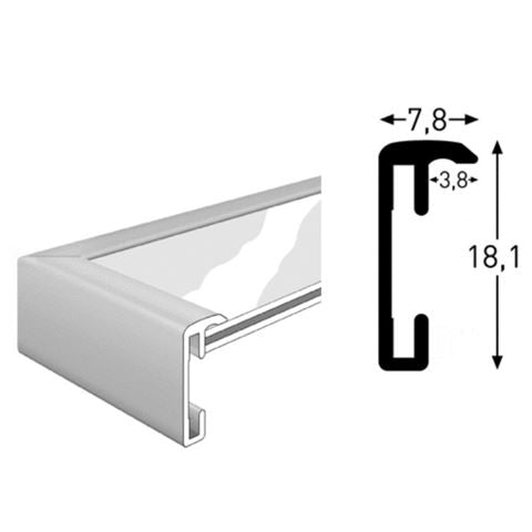 Design Nielsen Nielsen Frame di foto 52724 Mat Accent Silver 50x70 cm