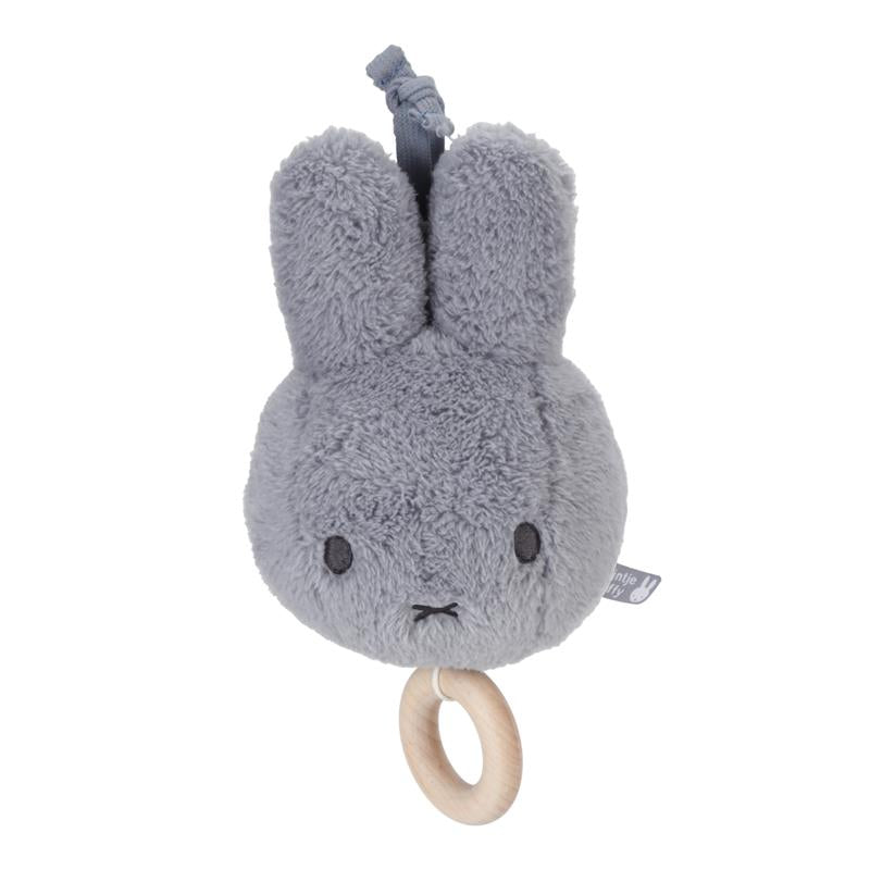 Tiamo Miffy boîte à musique pelucheux bleu
