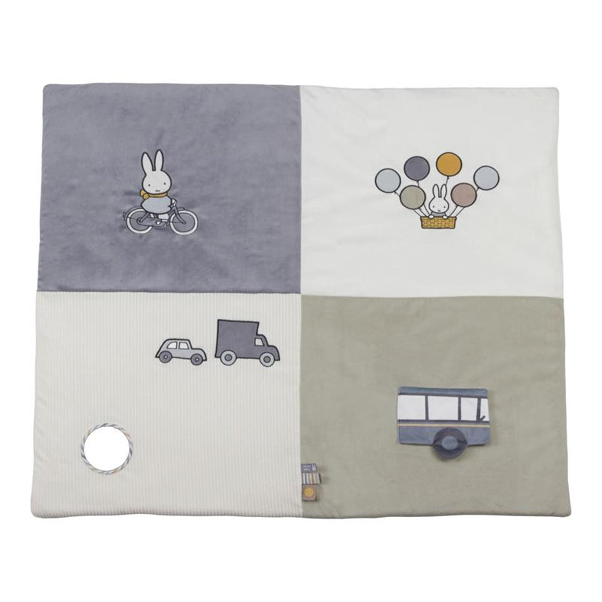Tiamo Miffy tapis de jeu moelleux bleu
