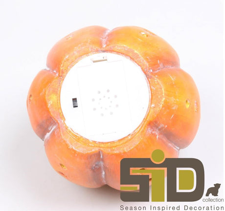 Citrouille de décoration inspirée des saisons avec éclairage LED h14cm
