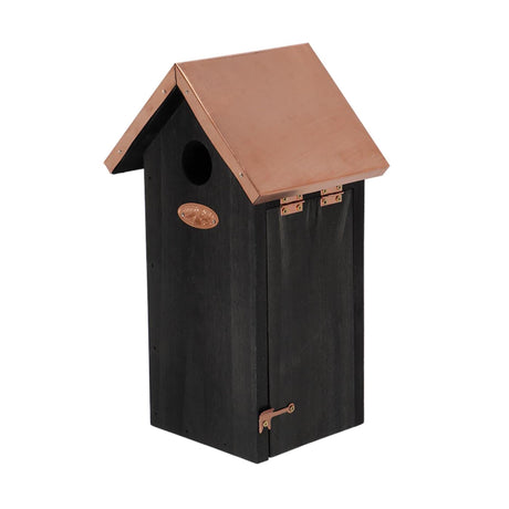 Nichoir design Esschert cuivre noir mésange charbonnière