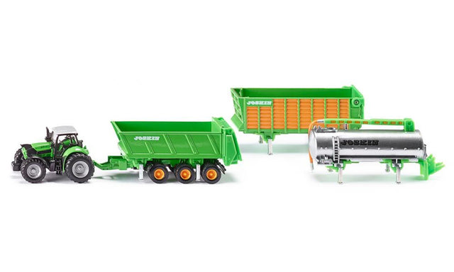 Siku 1848, tracteur Deutz Agrotron X720 avec jeu de cintres Joskin, échelle 1:87, métal plastique