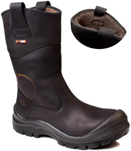 No risk werklaars crowheart teddy gevoerd xw metaalvrij s3 | zwart | maat 47 - 00.071.030.47