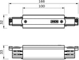 Pièce de raccordement Nordic pour rail noir milieu triphasé 5050023