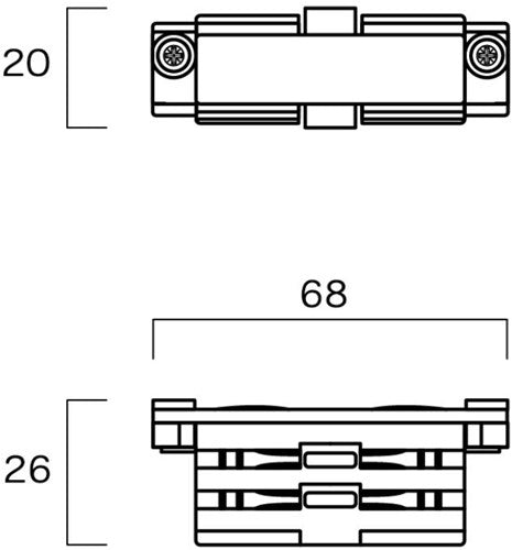 Pièce d'accouplement nordique pour. rail alu triphasé 5050028