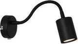 Enzo nordlux wandlamp explore flex gu-10 met schakelaar zwart - 4800428