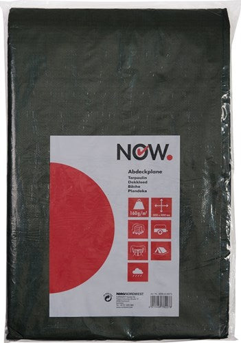 Maintenant bâche | largeur 5 000 x longueur 6 000 mm | vert olive poids 160 g m² | avec yeux en aluminium | 1 pièce - 4000818876 4000818876