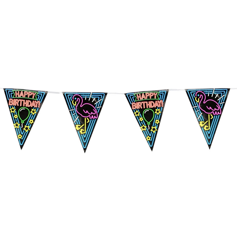 Anniversaire de drapeau de fête néon Paperdreams