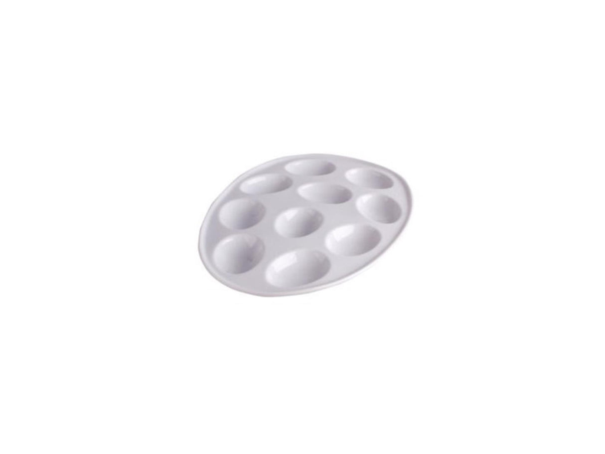 Cuisine impériale coquille d'oeuf en faïence blanche pour 10 oeufs