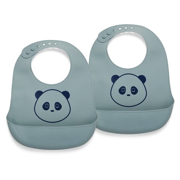 Nuuroo Nuuroo Alfie Silicone Short Bib 2-Pack con impresión