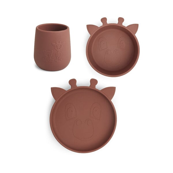 Nuuroo Nuuroo Judi Silicone Dinner Set 3-Pack Giraf