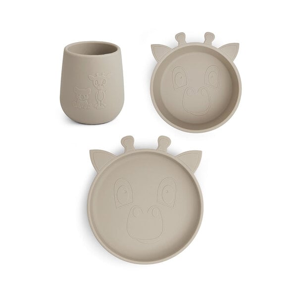 Nuuroo Nuuroo Judi Silicone Dinner Set da 3 pacchetti Giraf