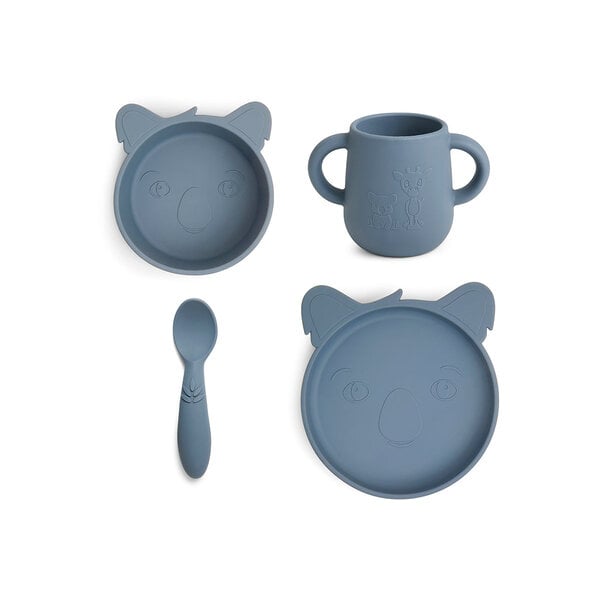 Nuuroo Nuuroo Lykke Silicone Dinner Set da 4 pacchetti Koala-Bering-Sea