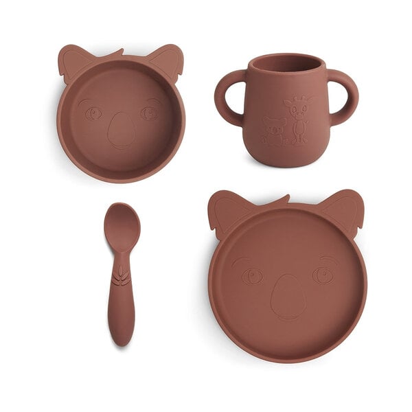 Nuuroo Nuuroo Lykke Silicone Dinner Set 4-PACK KOALA