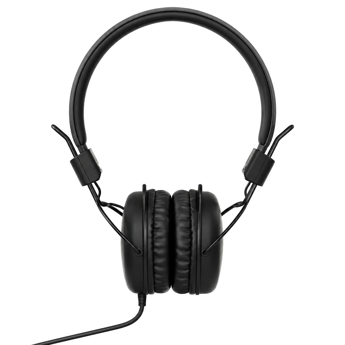 Nedis HPWD1100BK Casque filaire supra-auriculaire pliable câble rond de 1,2 m noir