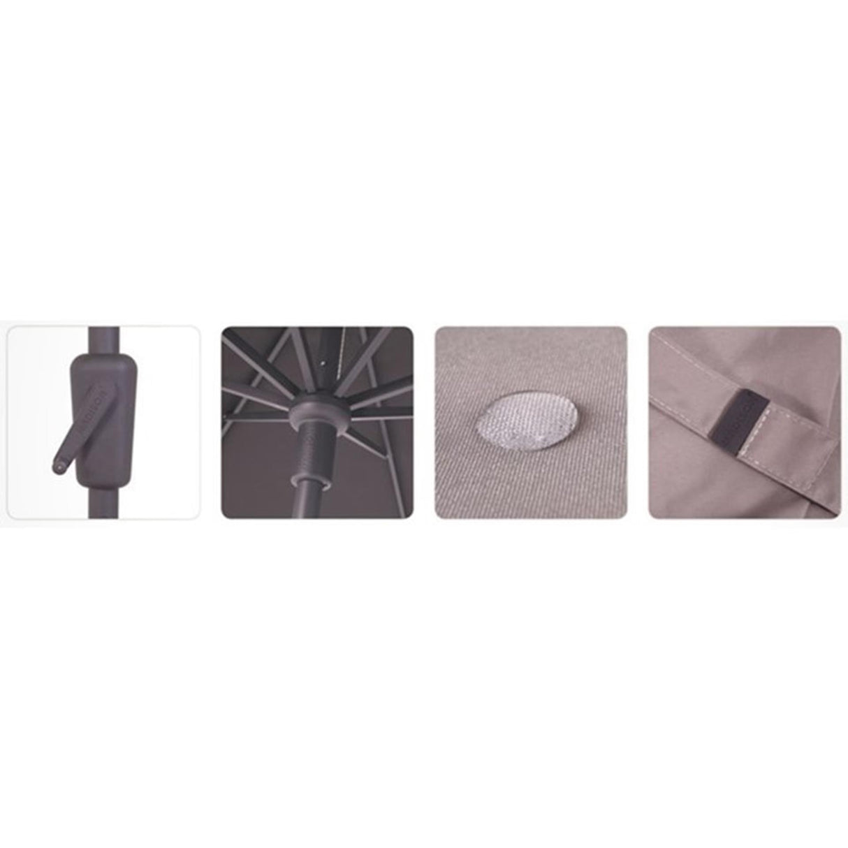 Madison parasol syros 280x280cm twist-up taupe