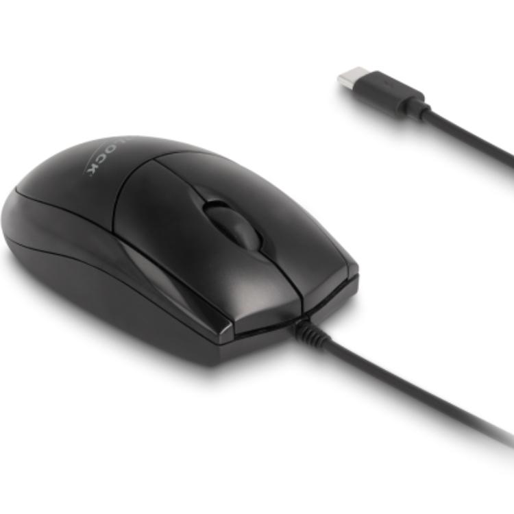 Souris optique, Delock, USB-C, 1,5 m