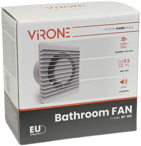 Orno salle de bain - ventilateur WC blanc 100mm + minuterie - 8611010